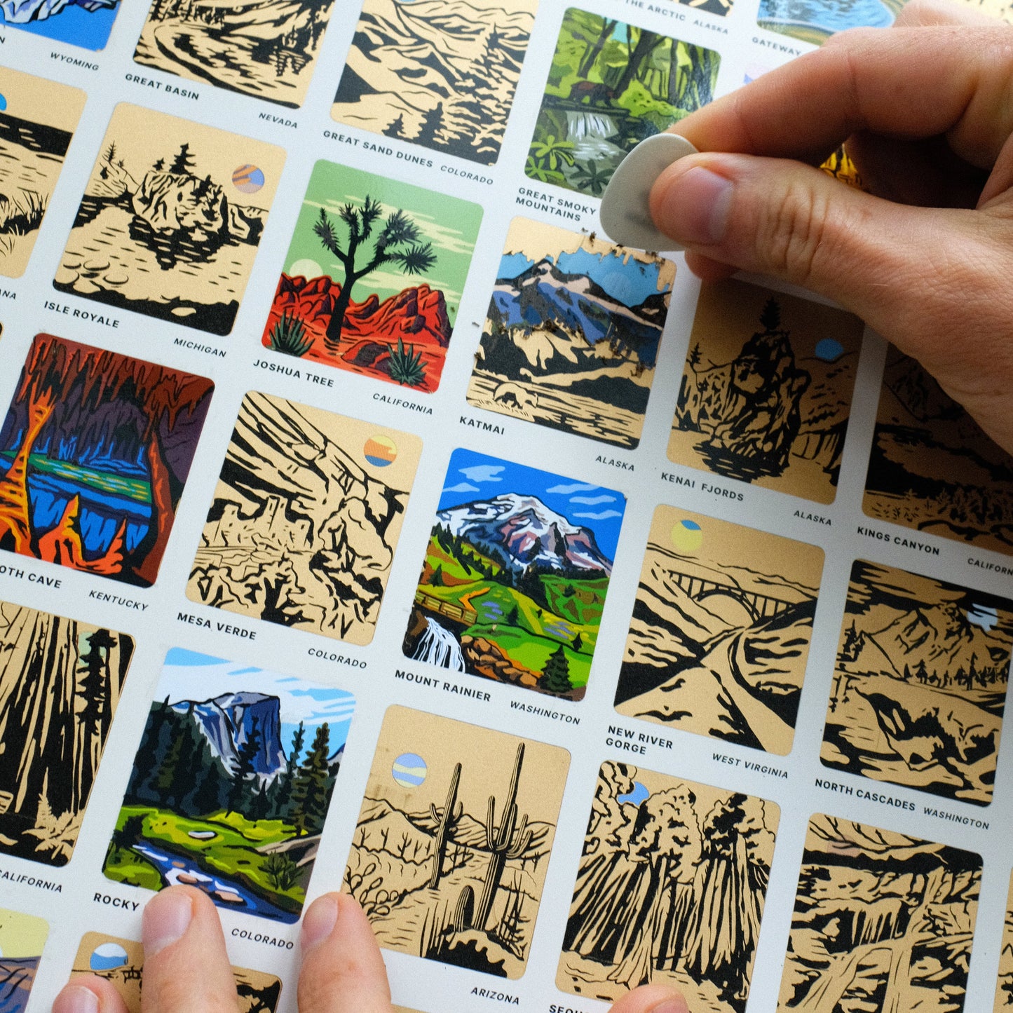 National Parks Scratch-Off Print