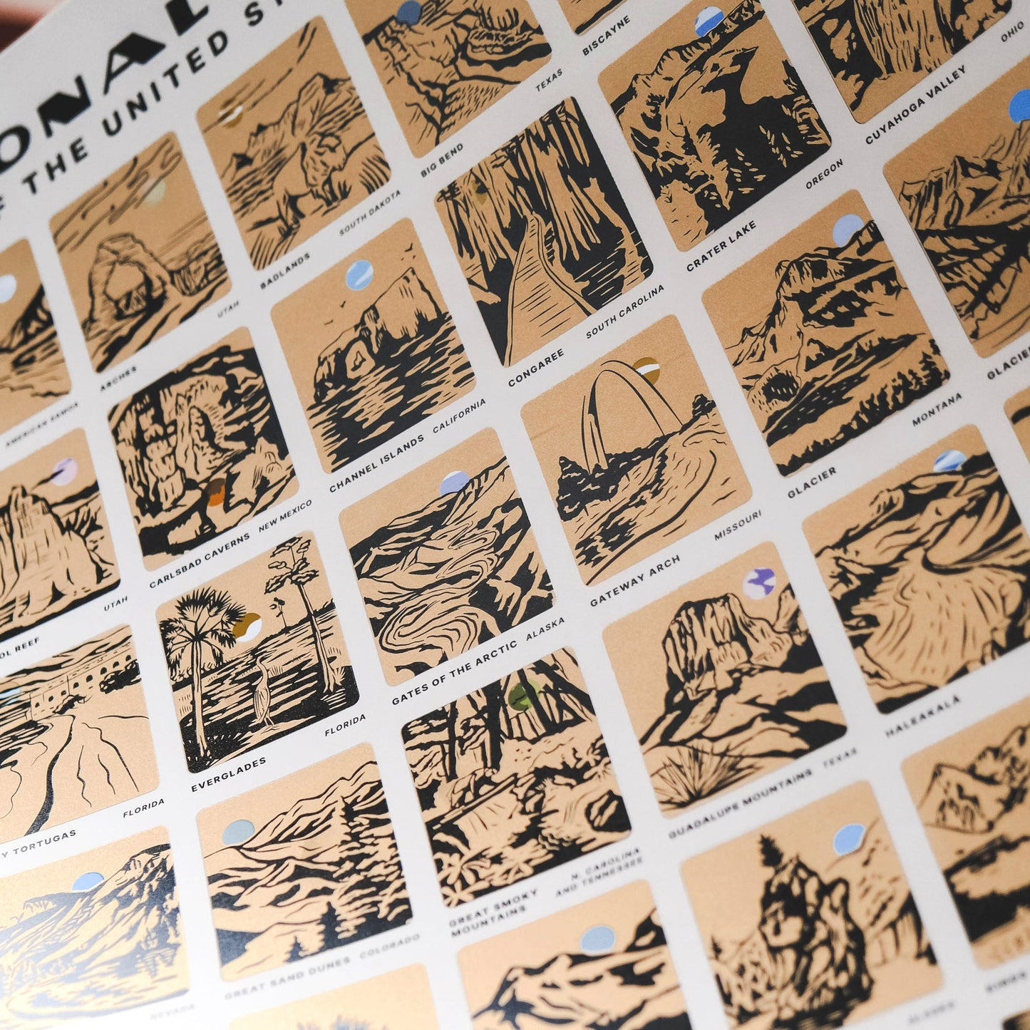 National Parks Scratch-Off Print