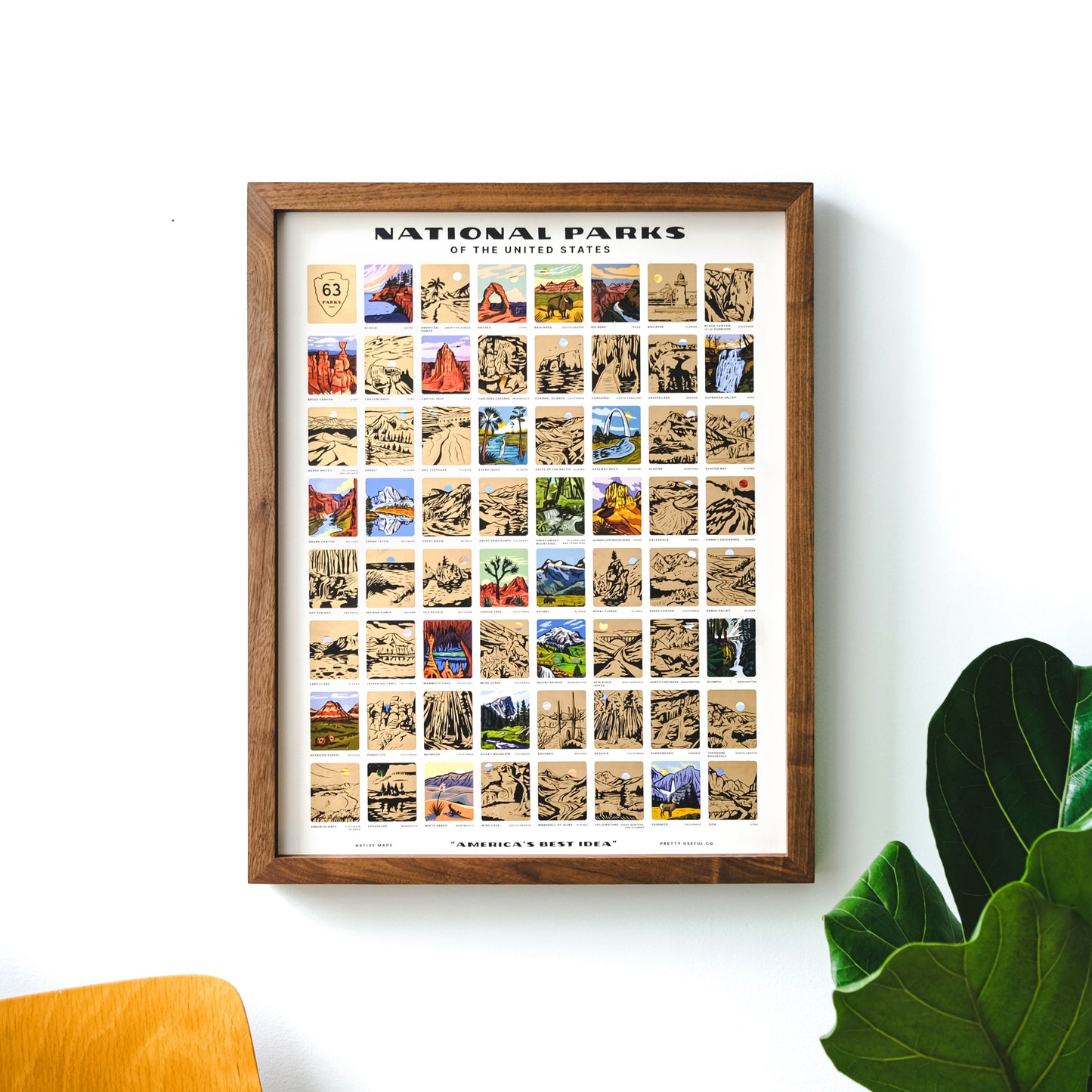 National Parks Scratch-Off Print