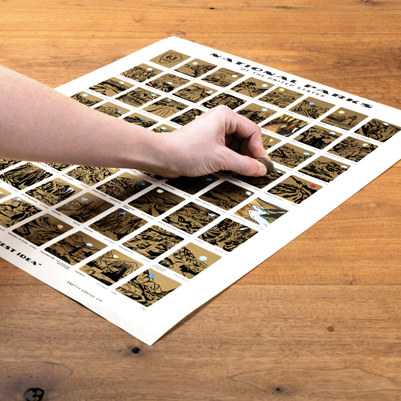 National Parks Scratch-Off Print