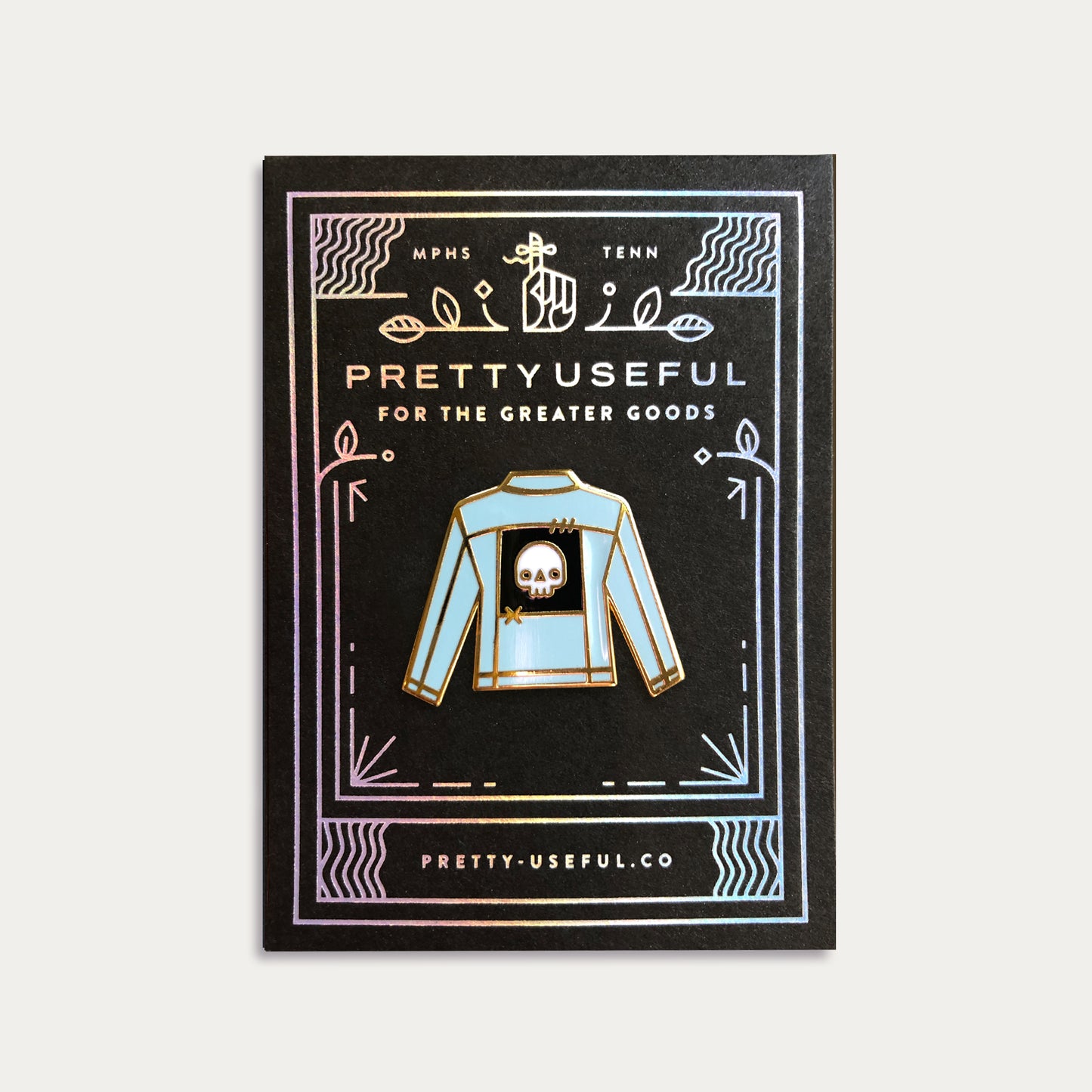 Blue Jacket with Patch Enamel Pin