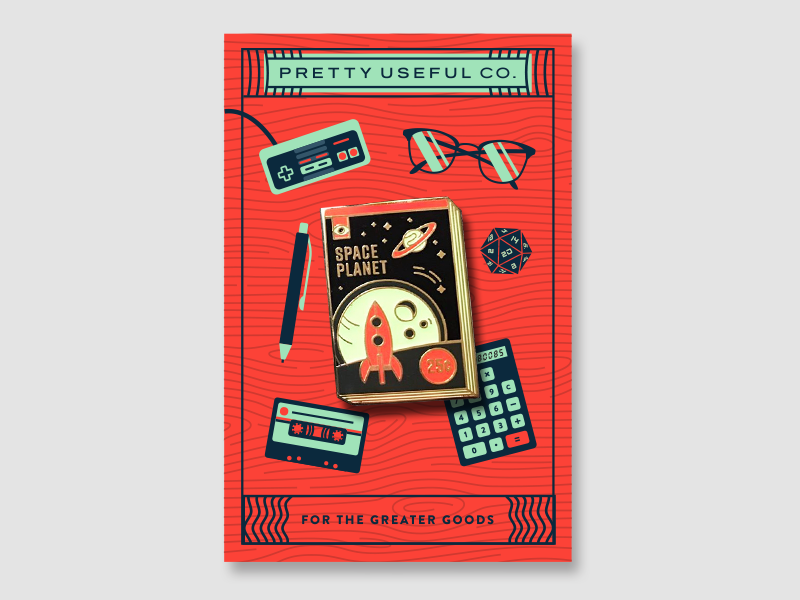 Space Planet Enamel Pin