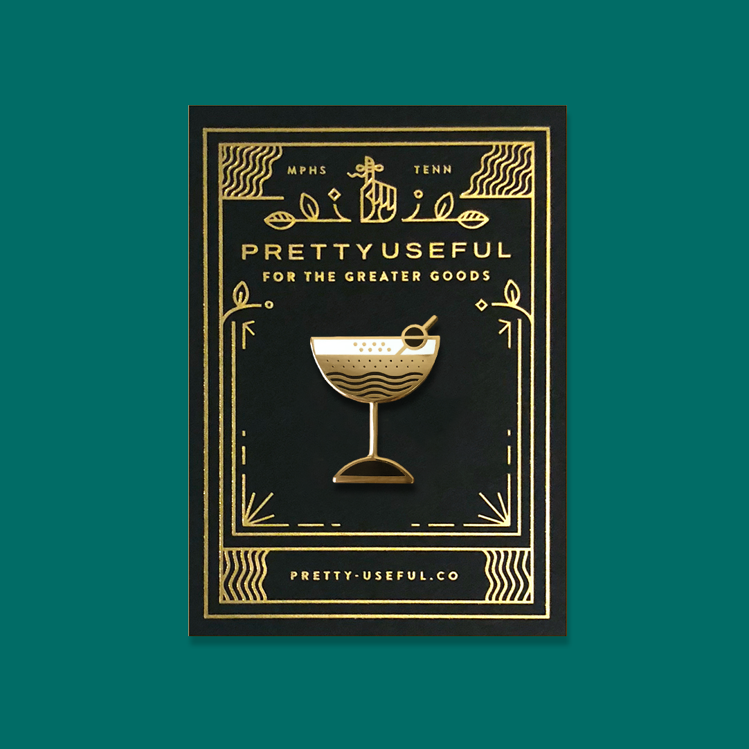Manhattan Cocktail Enamel Pin