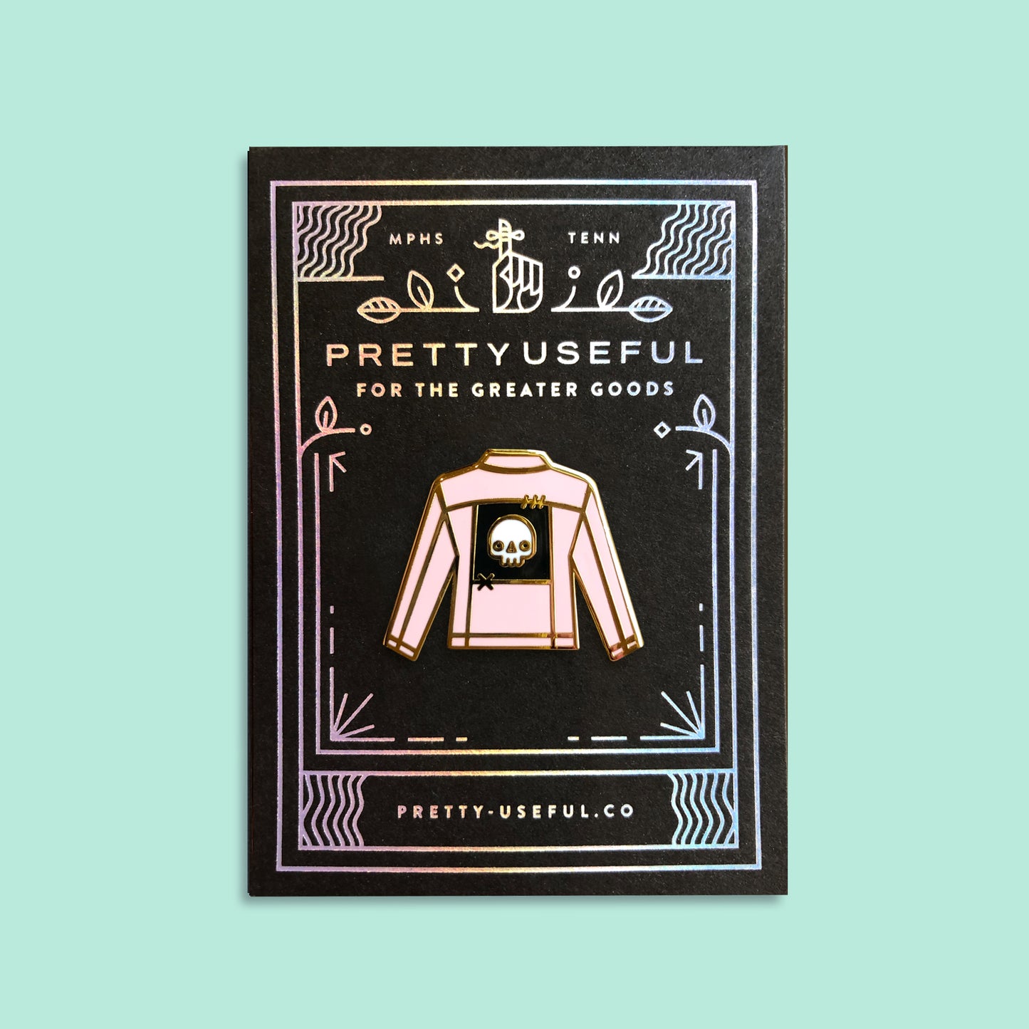 Pink Jacket with Patch Enamel Pin