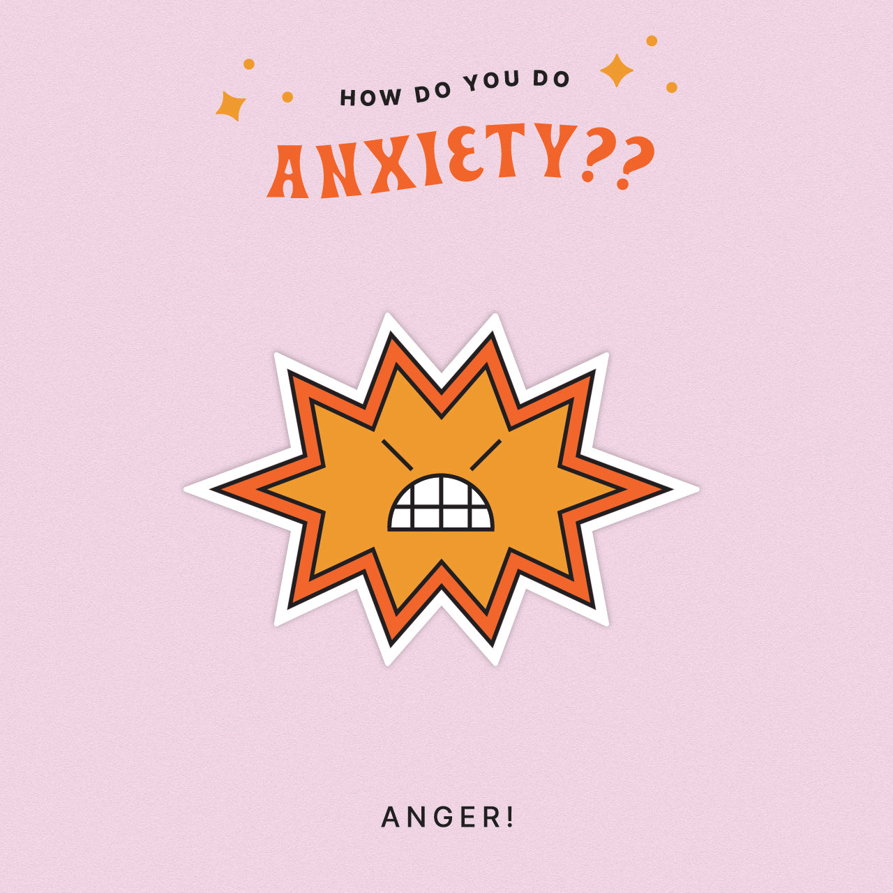 Anger: An Anxiety Language Sticker