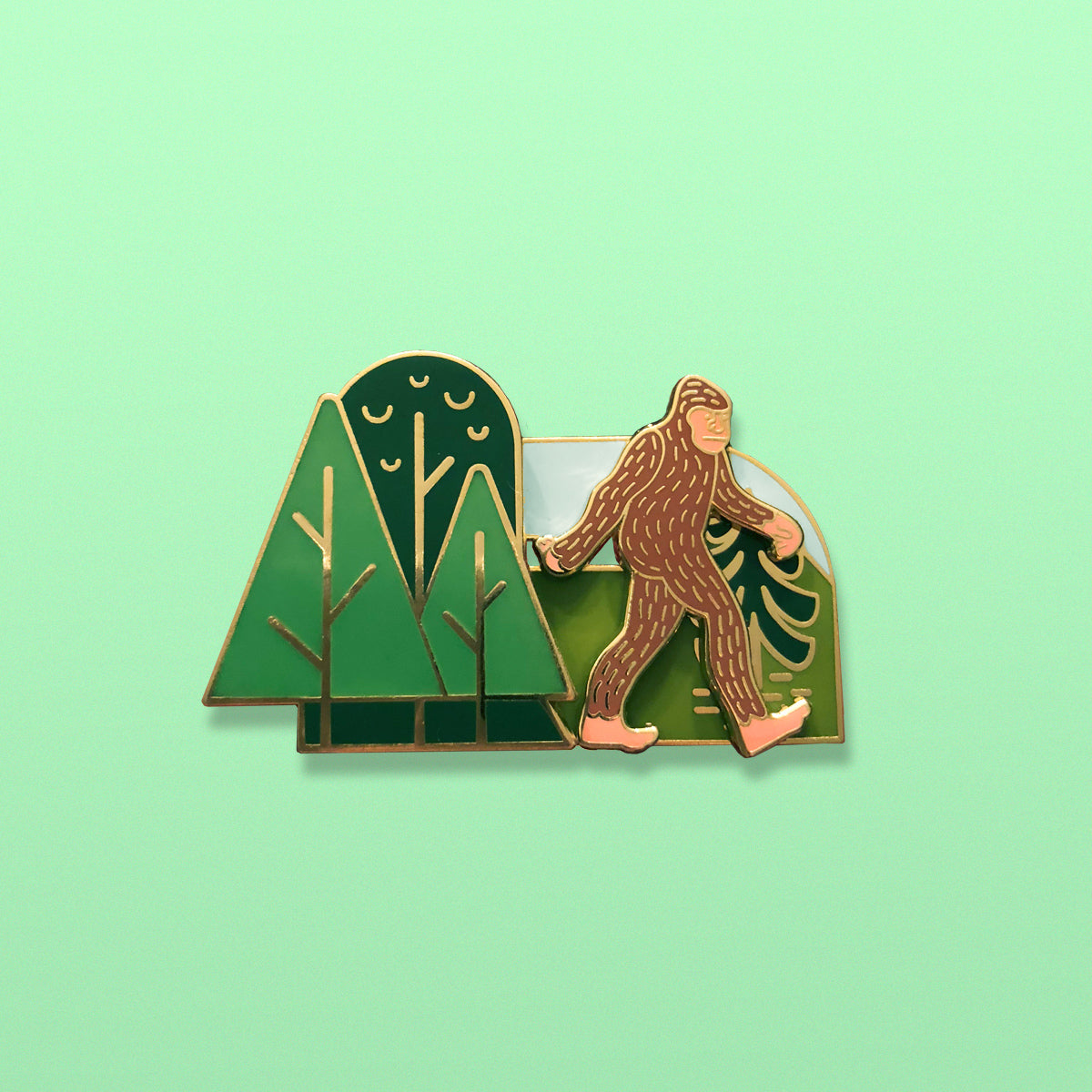 Sasquatch Slider Enamel Pin