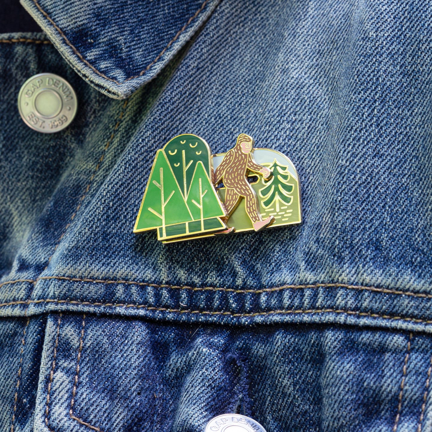 Sasquatch Slider Enamel Pin