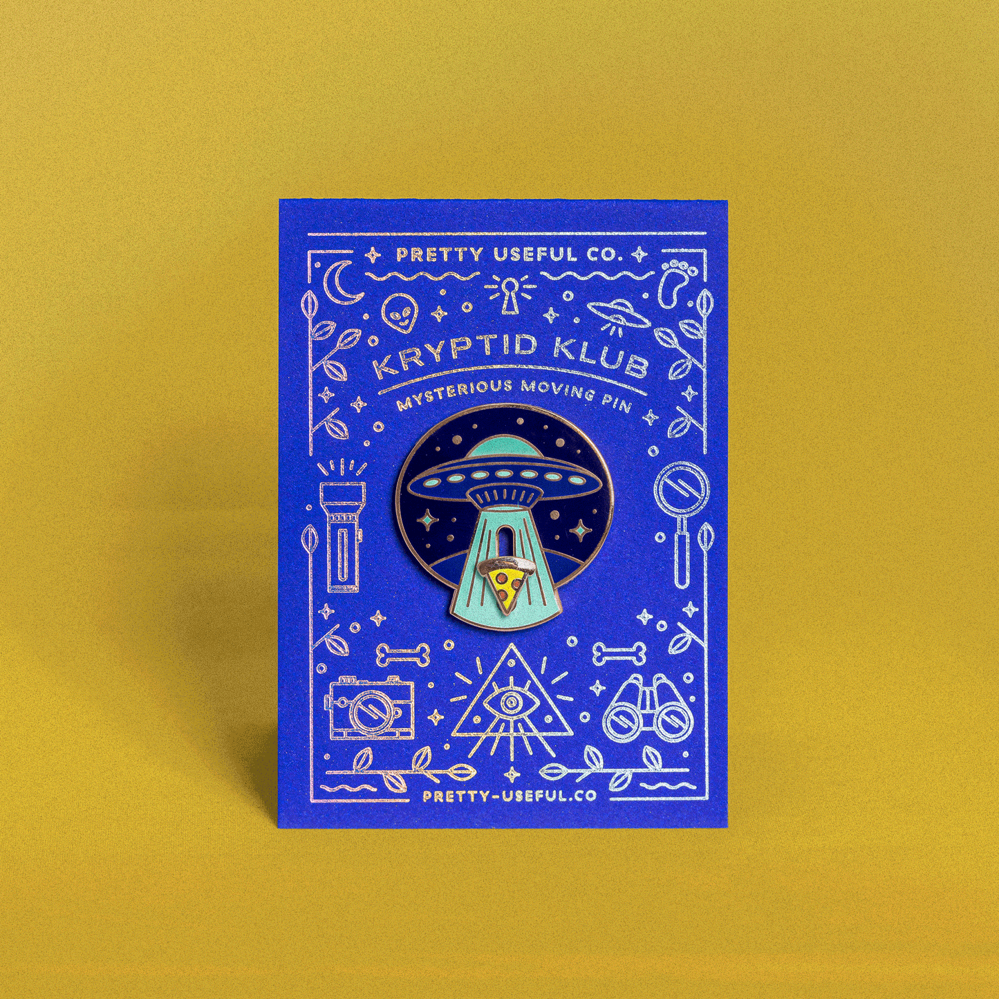 We Come in Pizza Enamel Pin