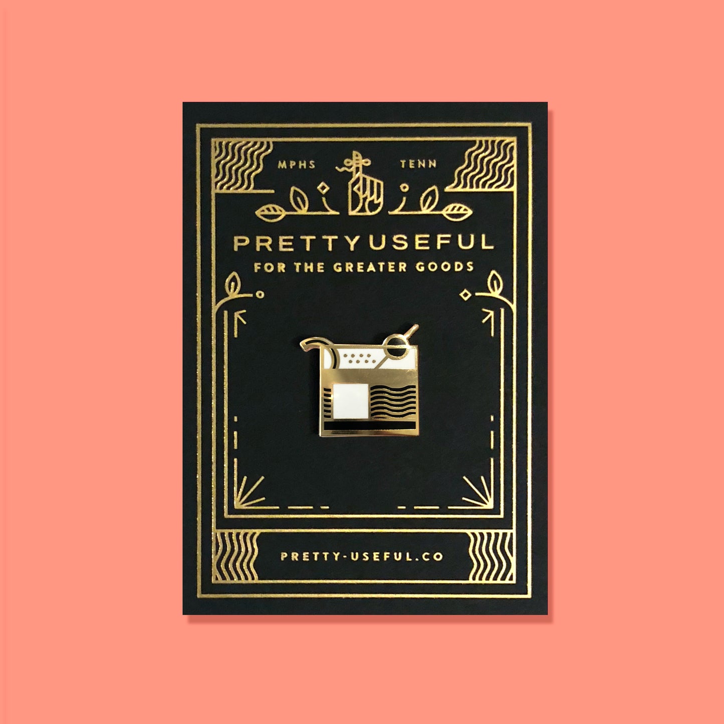 Old Fashioned Cocktail Enamel Pin