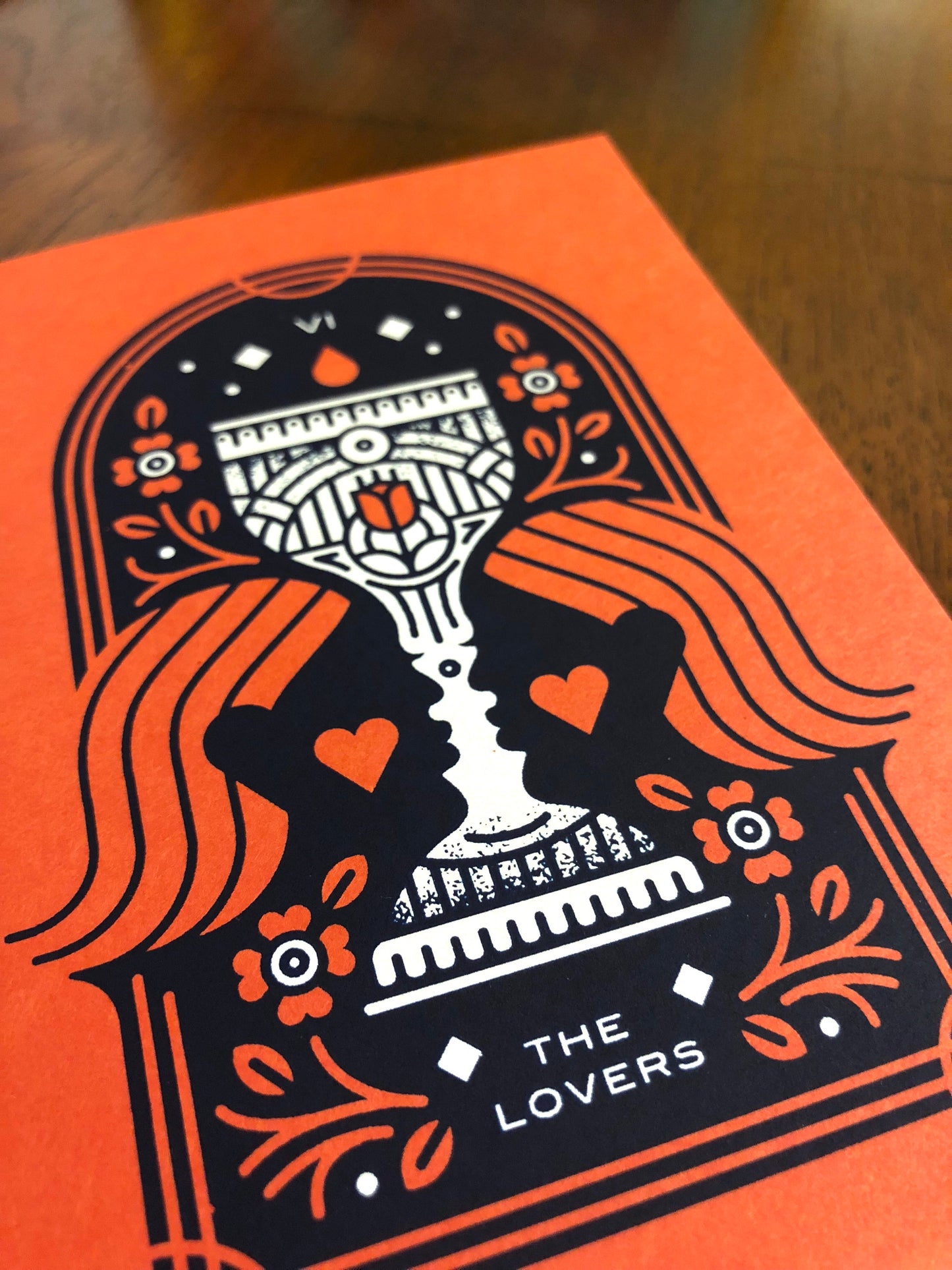 Tarot: The Lovers - Blank 4x6 Folding Card with Envelope