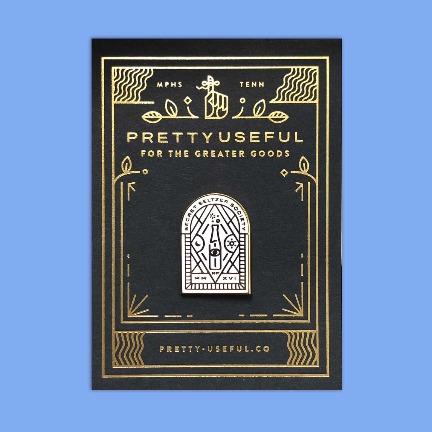 Now Fizzing: Secret Seltzer Society Enamel Pin