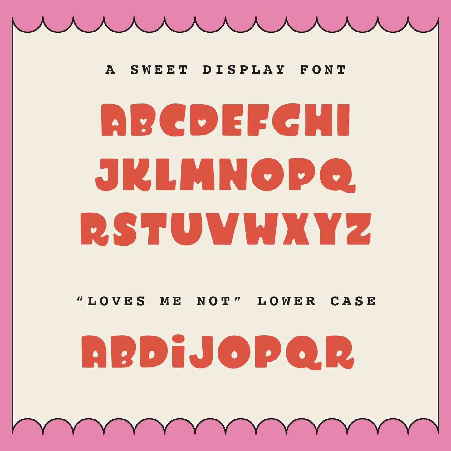 Candy Hearts Display Font
