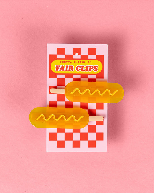 Corndog Hair Clip Set