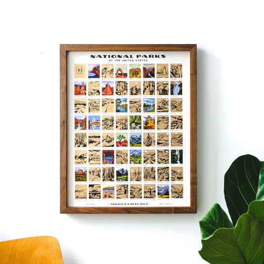 National Parks Scratch-Off Print