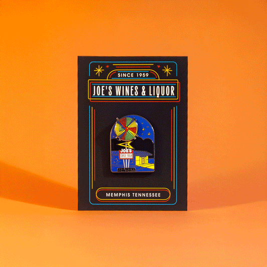 Joe's Wines & Liquor Sputnik Spinning Enamel Pin
