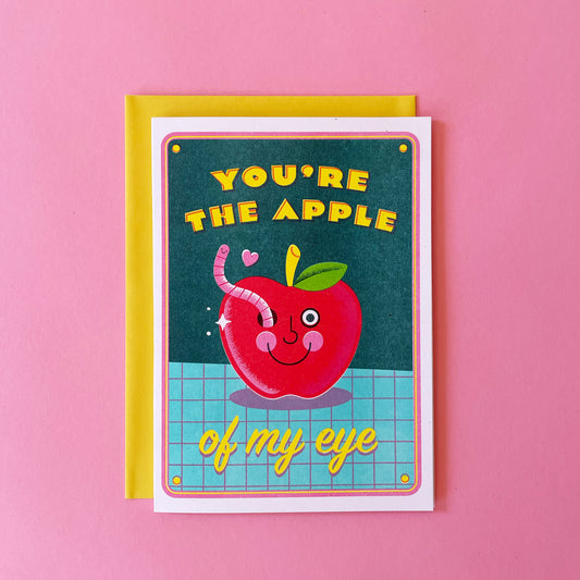 Apple of My Eye Riso Print Card