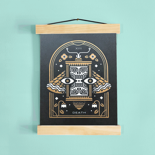 Death Tarot Glow in the Dark Print