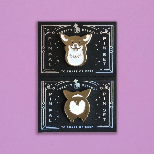 Pin Pals Pin Set: Heads or Tails Corgi