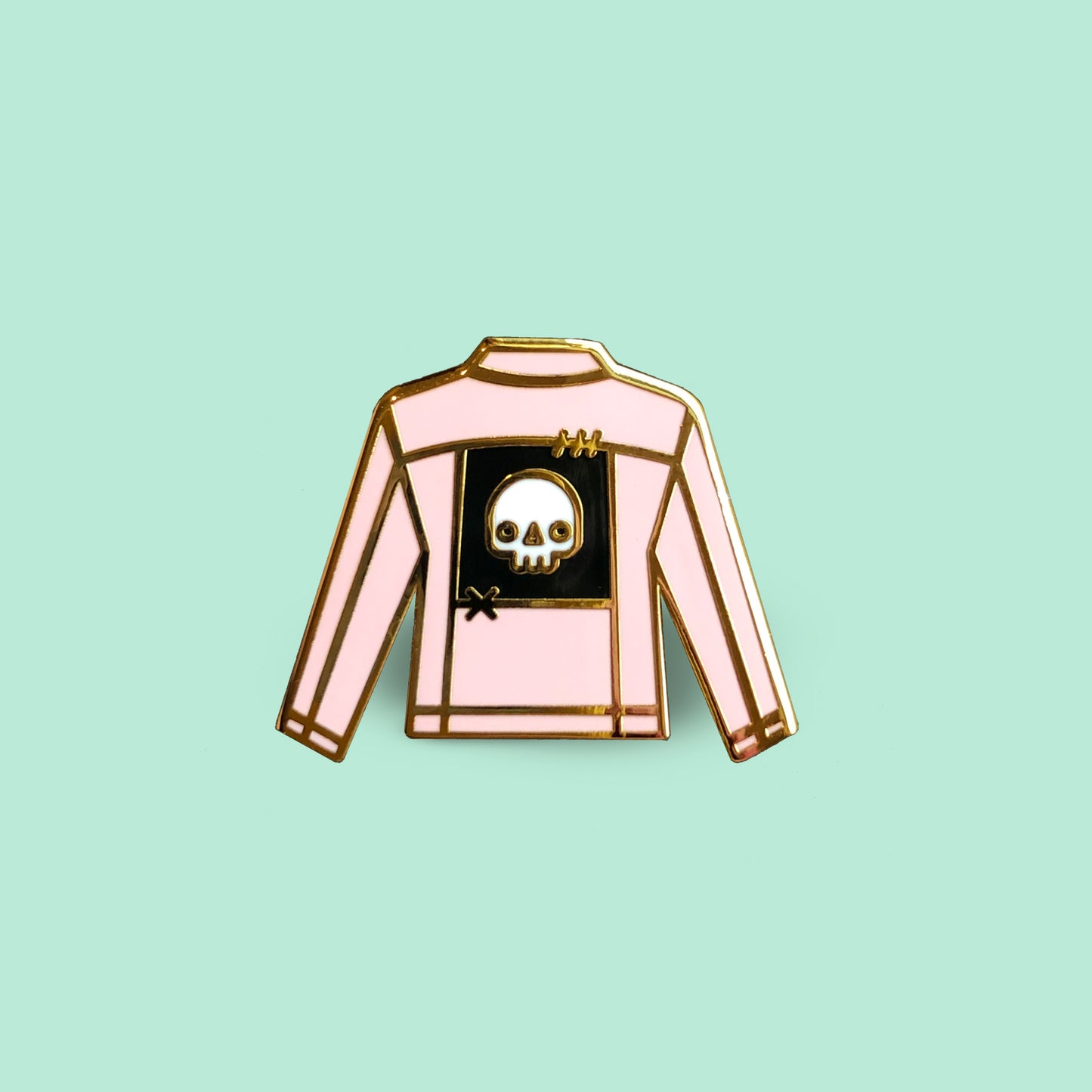 Pink Jacket with Patch Enamel Pin