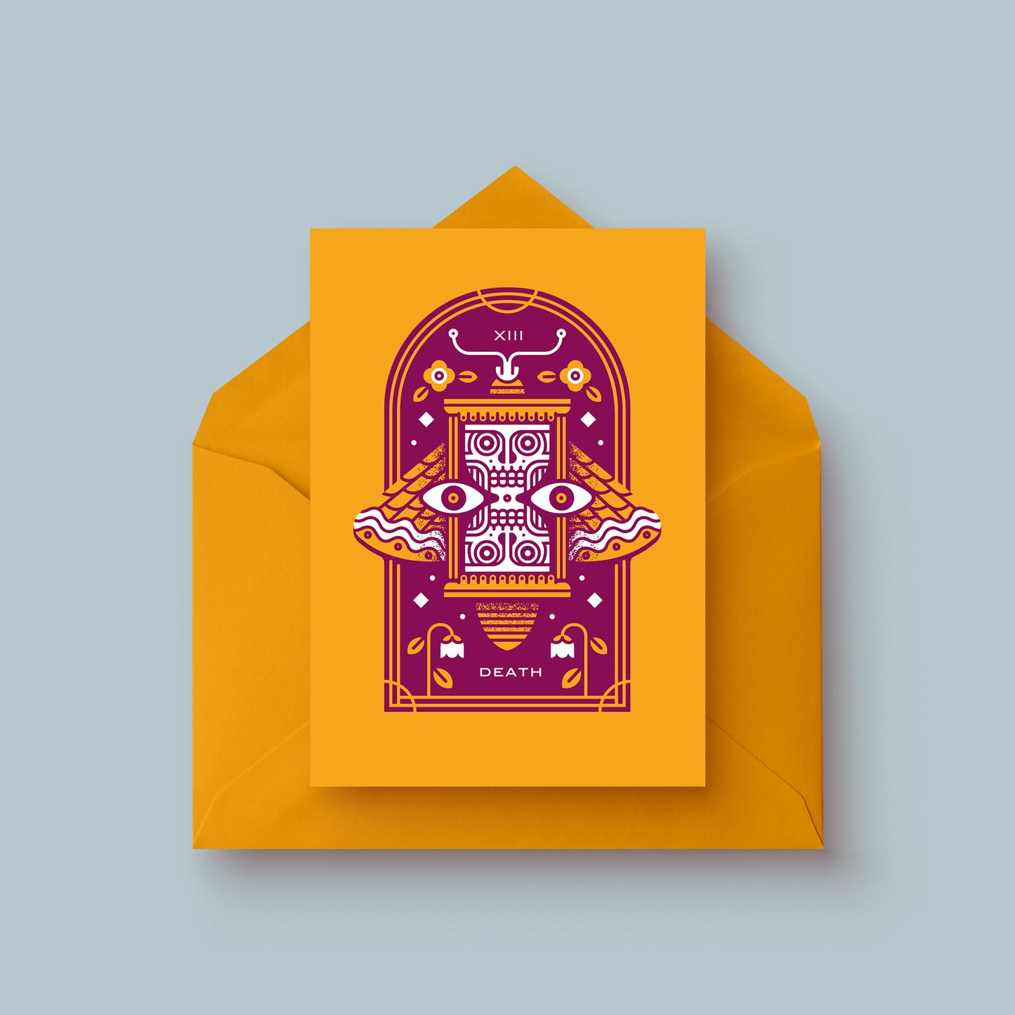 Tarot: Death - Blank 4x6 Folding Card with Envelope