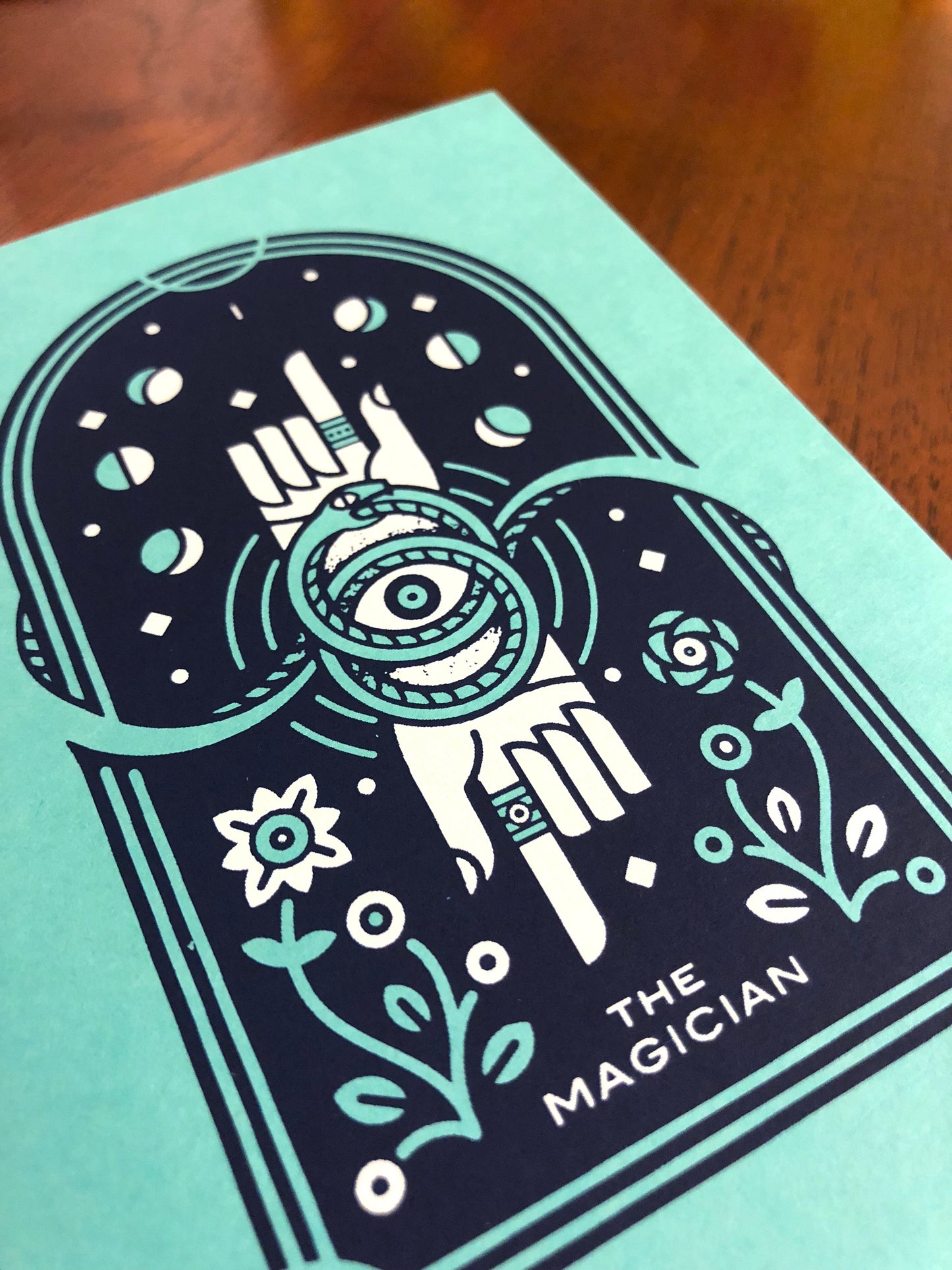 Tarot: The Magician - Blank 4x6 Folding Card with Envelope